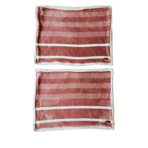 UGG (2) Pillow Shames, Rouge and White Striped Pillow Cases